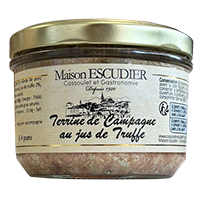 Terrine de campagne au jus de truffe 180g (3/4 parts)